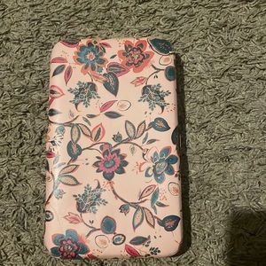 Pink Floral Leather Wallet